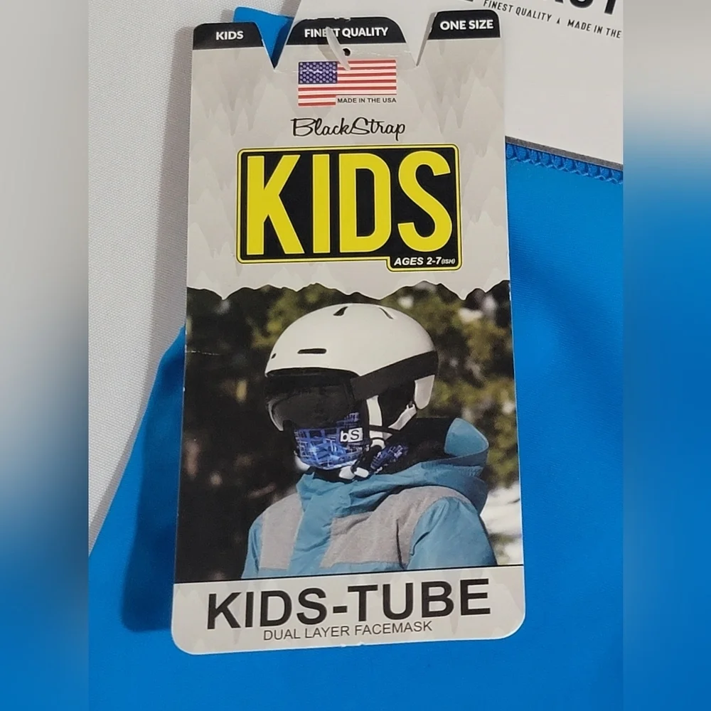 bS Blackstrap Unisex Kids Duel Layer Tube Neck Warmer/Gaitor In Corona Blue
